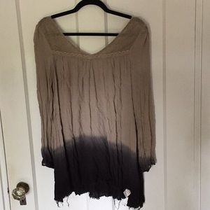 Free people black and tan dyed tunic